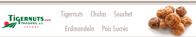 Tigernuts Traders exports the chufa / chufas worldwide. La Eliana, Valencia, Spain.
