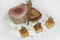 Iberian sirloin steak in tigernuts juice